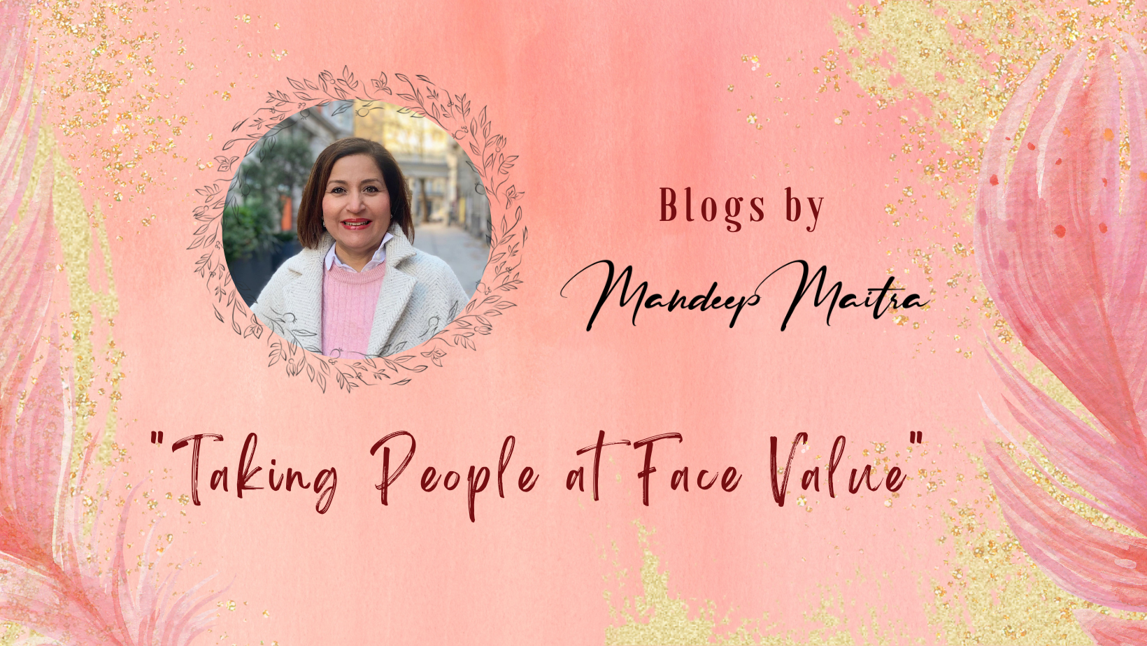 Taking people at face value! Banner